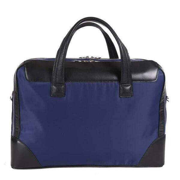 A1 Luggage 17 in. N Series Harpswell Nylon Dual Compartment Laptop Briefcase - Navy A13049419